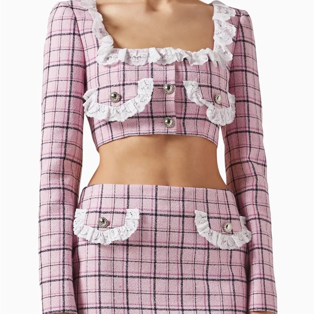 Alessandra Rich Cropped Blazer